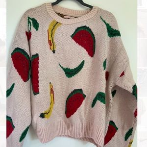 urban outfitters fruit print sweater